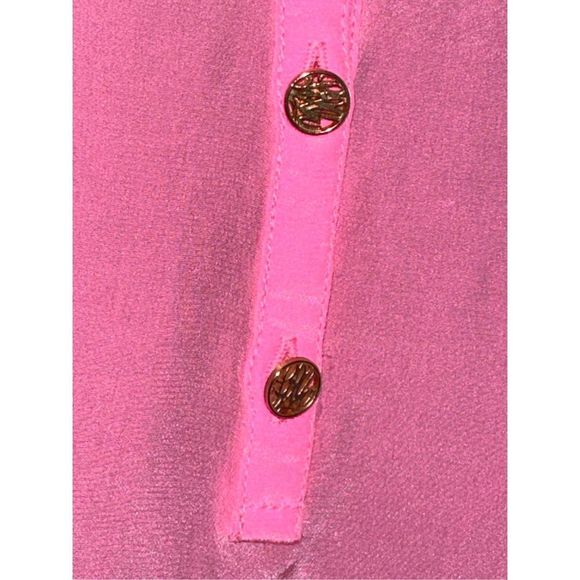 Lilly Pulitzer Pink Sleeveless Buttoned Blouse - Picture 3 of 6